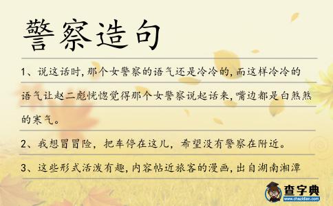 警察造句