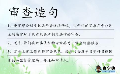 審查造句