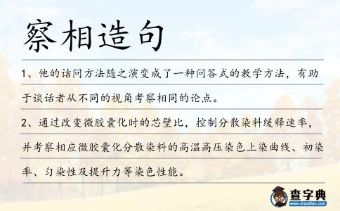 察相造句