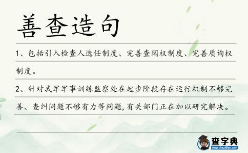 善查造句