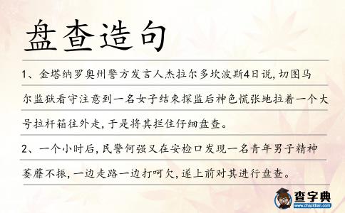 盤查造句