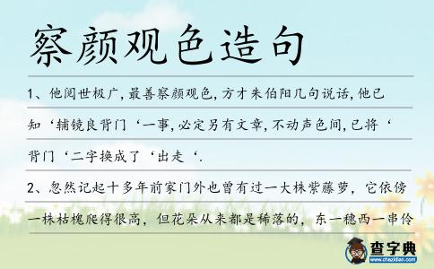 察顏觀色造句