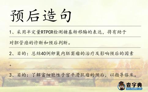 預后造句