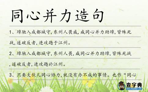 同心并力造句