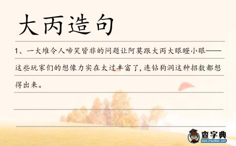 大丙造句