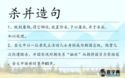 殺并造句