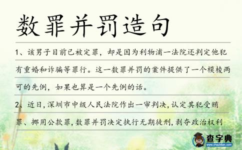 數(shù)罪并罰造句