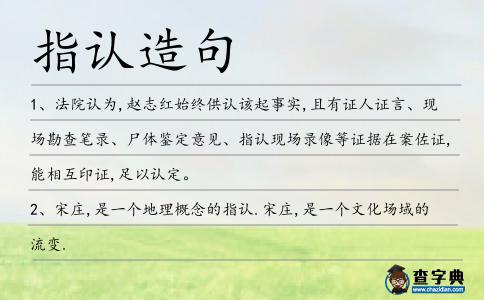 指認(rèn)造句
