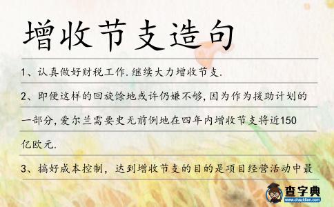 增收節支造句
