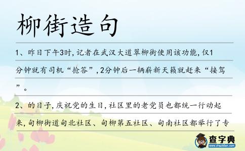 柳街造句