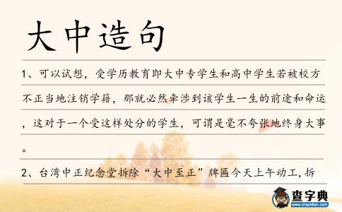 大中造句