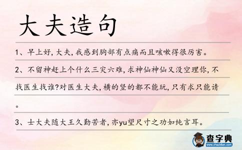 大夫造句