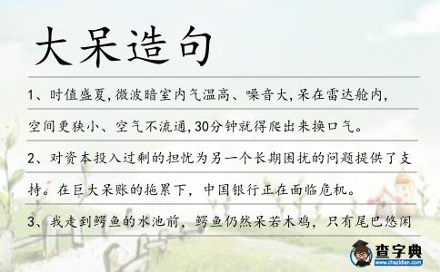 大呆造句