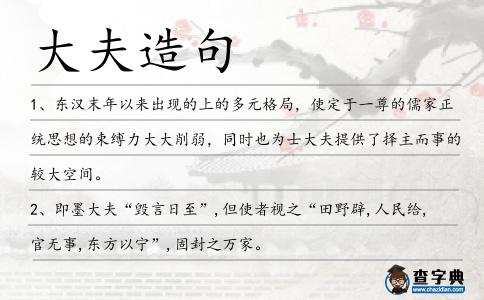 大夫造句