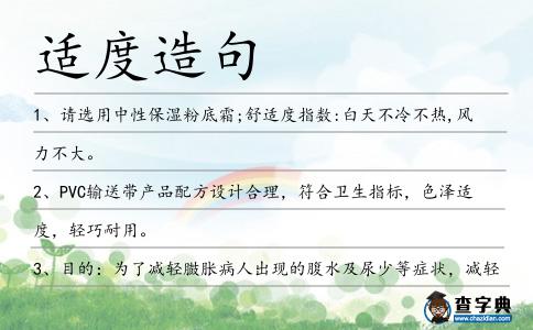 適度造句