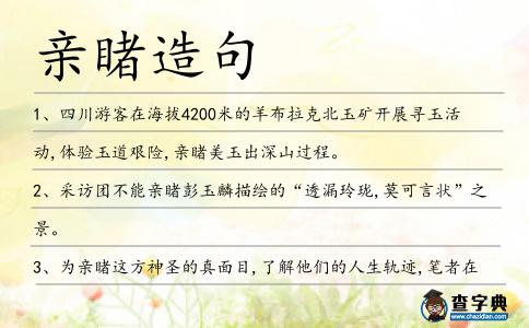 親睹造句