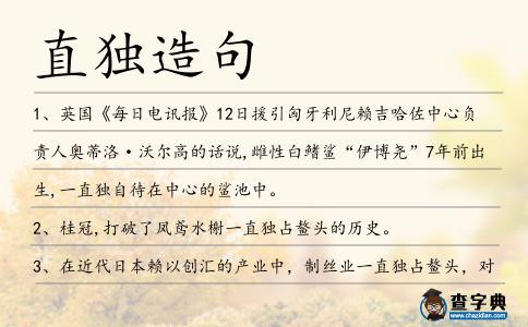 直獨造句