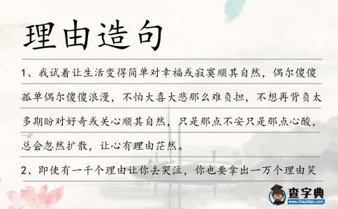 理由造句
