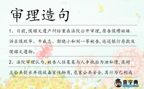審理造句