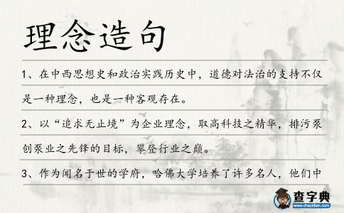 理念造句