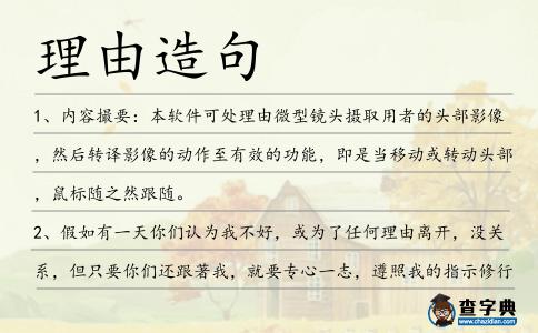 理由造句