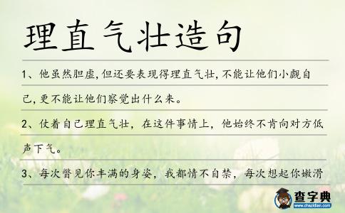 理直氣壯造句