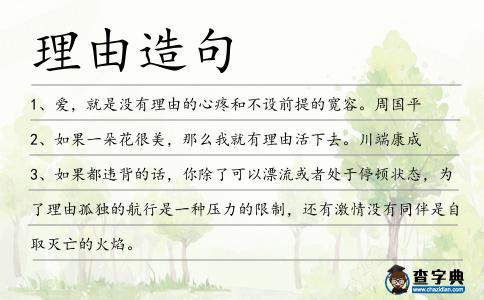 理由造句