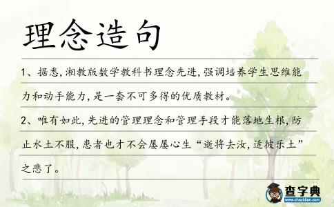 理念造句