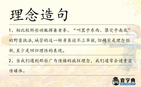 理念造句