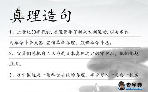 真理造句