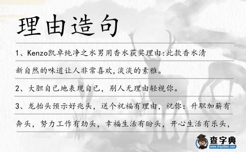 理由造句