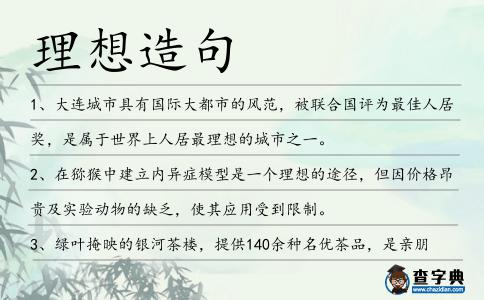 理想造句