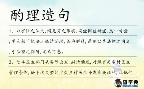 酌理造句