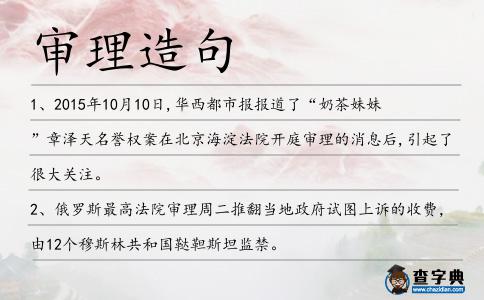 審理造句