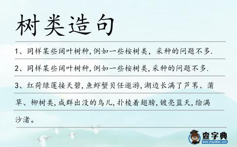 樹類造句