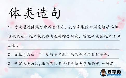 體類造句