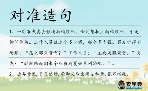 對準造句