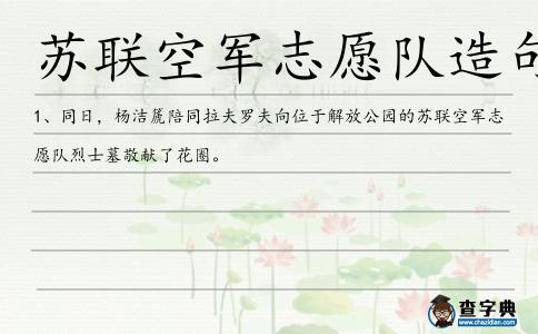 蘇聯空軍志愿隊造句
