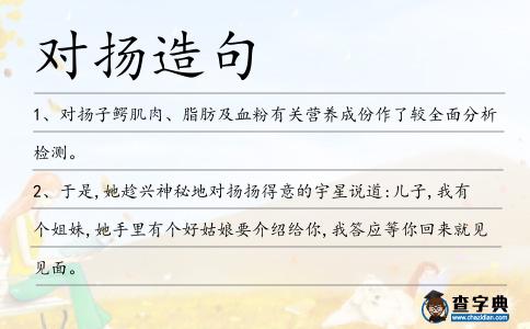 對(duì)揚(yáng)造句