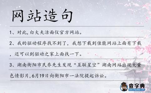 網(wǎng)站造句
