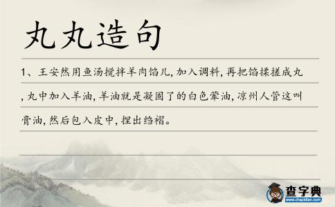 丸丸造句