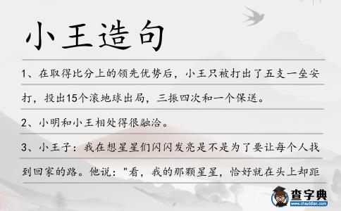 小王造句