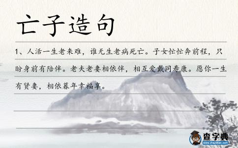 亡子造句