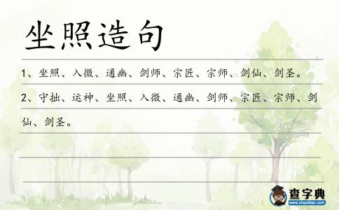 坐照造句