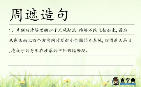周遮造句