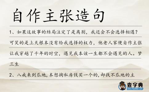 自作主張造句