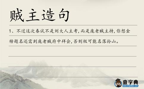 賊主造句