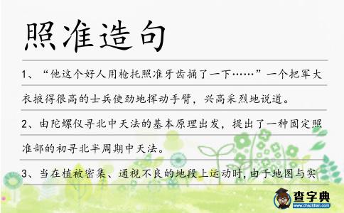 照準(zhǔn)造句