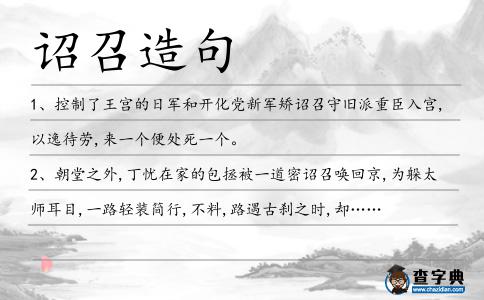 詔召造句