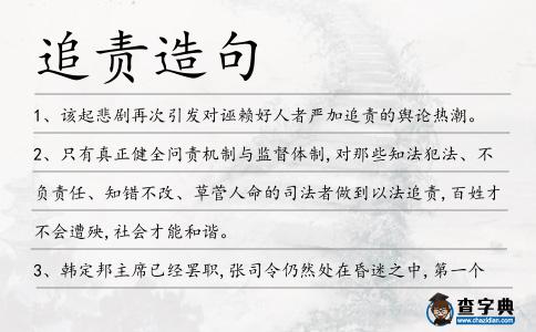 追責造句